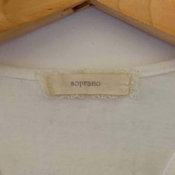 Soprano Sequin White with Chiffon Daisy Overlay Tank Girls Size XL (16) - Picture 3 of 11